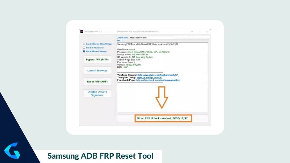 Samsung ADB FRP Reset Tool